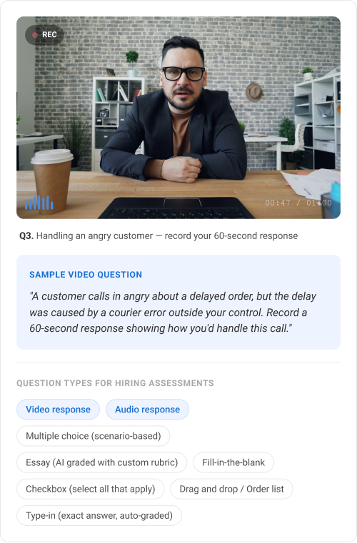 Video & Audio Question Types 