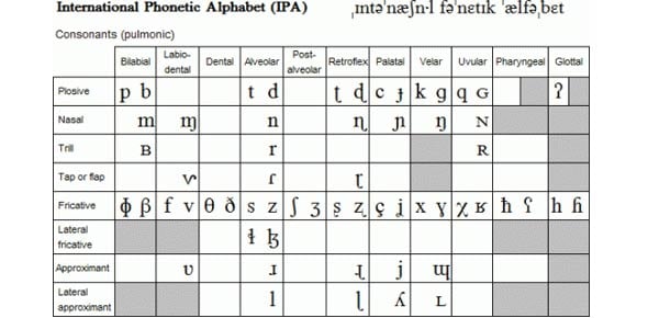 Ipa Consonant Chart Quiz