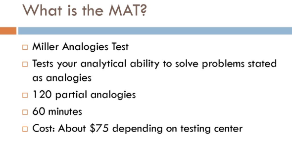 Miller Analogies Test: MCQ Quiz!