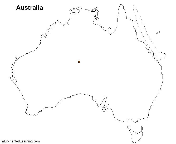 Карта австралии распечатать