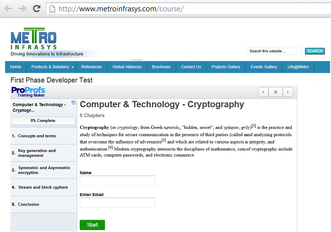 Example of Single Sign-On (SSO) Feature