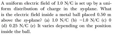 Electric Forces And Electric Fields (15) - Quiz