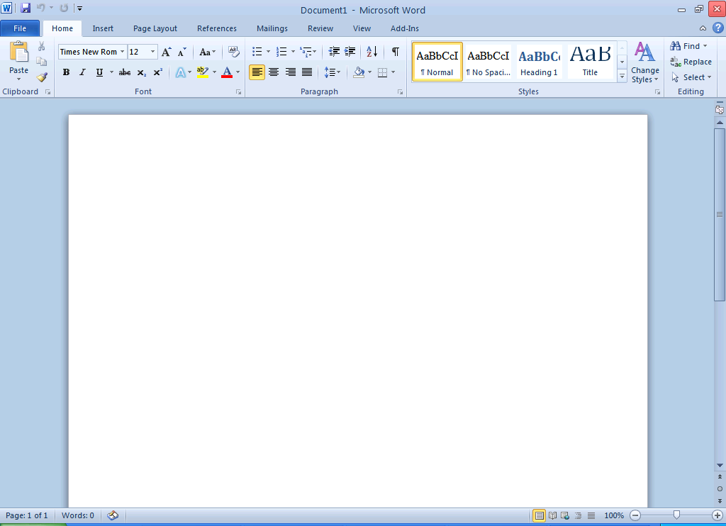 Ms Word 2010   -  7