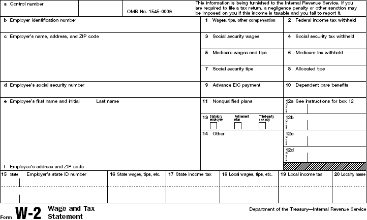 Wages And Salaries (Form W-2) - Quiz